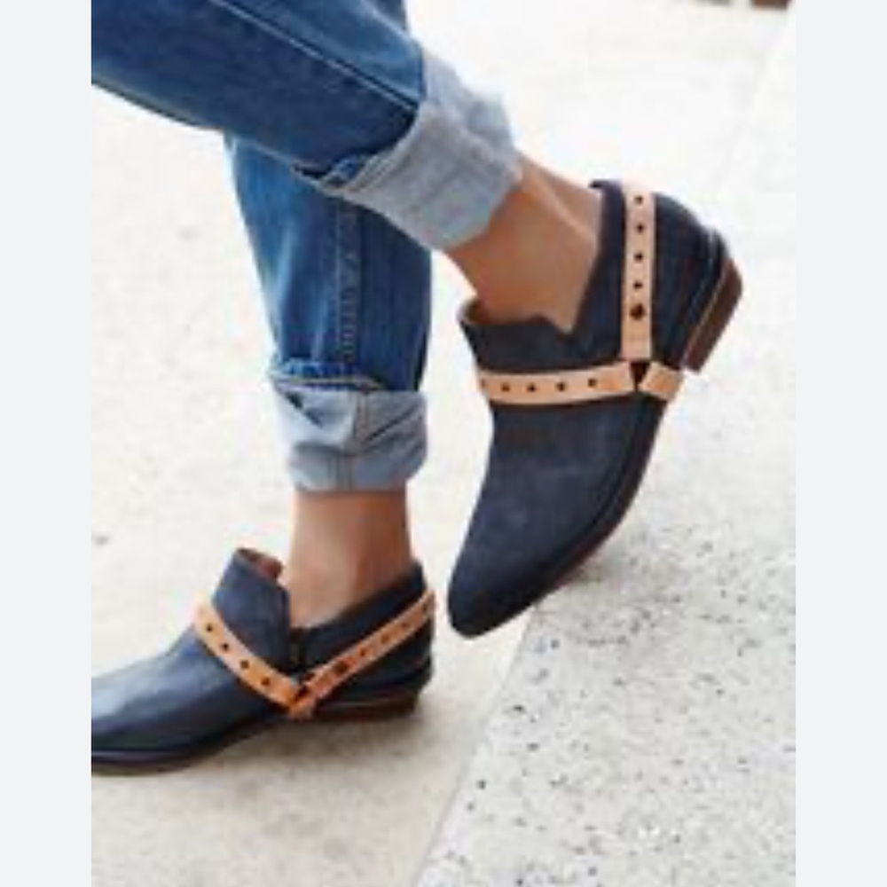 Free people blue and‎ Brown Leather Shoes